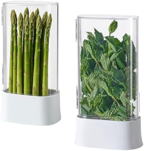 vacane Green Saver Herb Keepers for Refrigerator, 2 Pack