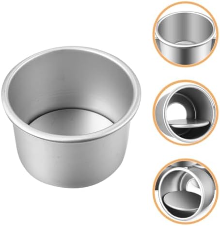 Toyvian 6Pcs Round Cake Pans 2.51 Inch Removable Bottom Cake Molds for