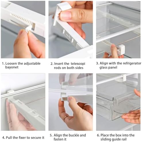 2 Pack Pull-Out Egg Holders for Refrigerator