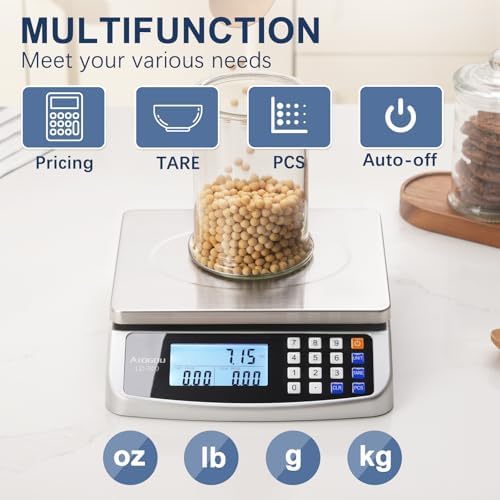 Atogou 110lb Food Scale, Commercial Kitchen Scale with Price Computing