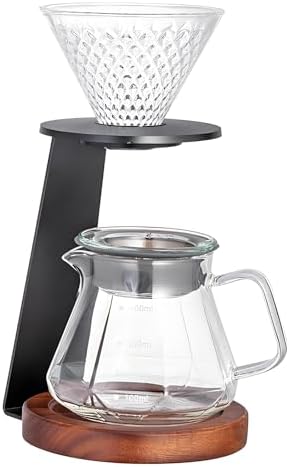 Stylish Coffee Dripper Set with Metal Stand for Pouring Over