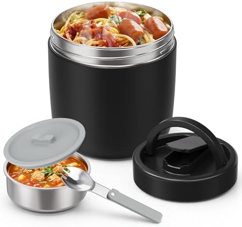 40.5oz Stainless Steel Soup Thermo, Black