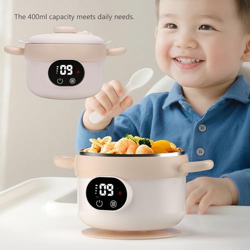 Asixxsix Baby Food Warmer, Rechargeable Waterless Heating Heated Lunch
