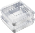 GIUOIDUO 2-Pack 8x8 Inch Baking Pan with Lids - Stainless Steel Square