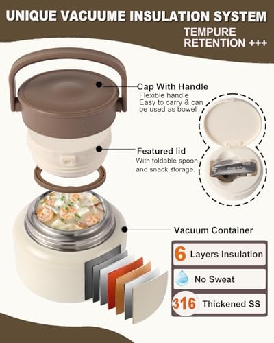 316 Stainless Steel Vacuum Insulated food jar for hot food lunch