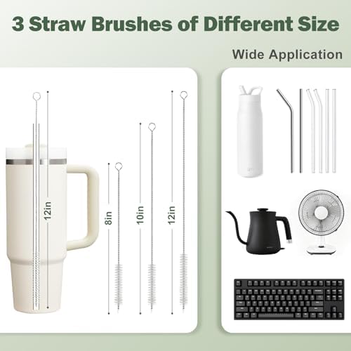 XYFuuee 5Pcs Water Bottle Cleaner Brush Set 5 in 1 Cup Straw Cleaning
