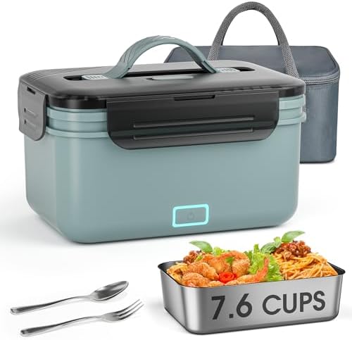 WisaKey Cordless Electric Lunch Box, 7.6 Cups
