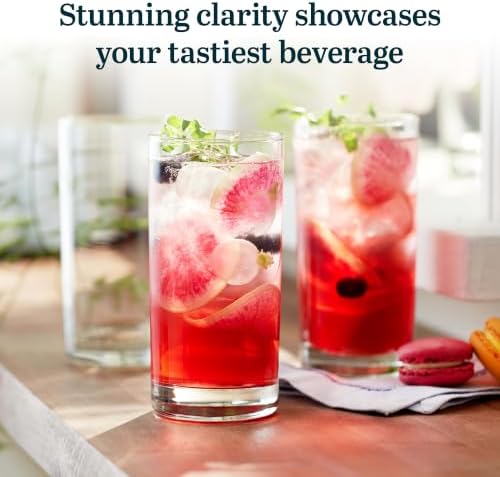 Libbey Heavy Base Drinking Glasses Set of 8, Clear Water Cups