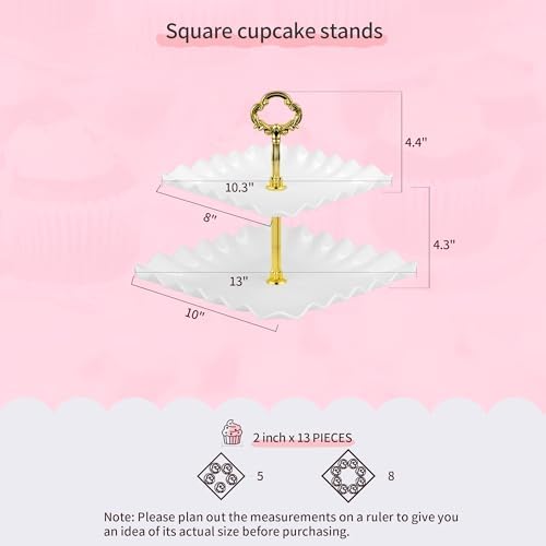 Pack of 11 NWK Cake Stand Set of Cupcake Stand, Tray & Table Cloth