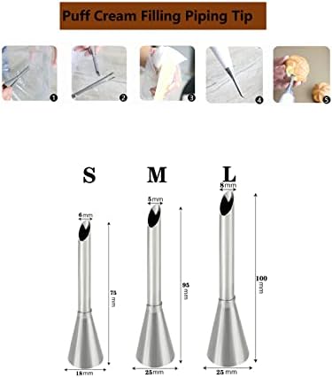 Donut Filler Injector Set, Bismark Piping Tips for Pastry Cream