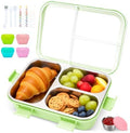 Stainless Steel Lunch Box for Kids, 3 Compartments, Green