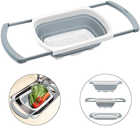 QiMH Collapsible Colander Strainer Set of 4-1 PC 6 Quart Expandable