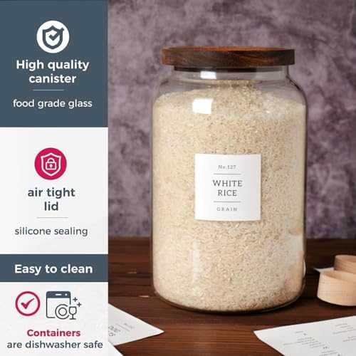 CZSZYGHBAO 2 PCS 1 Gallon Glass Storage Jars