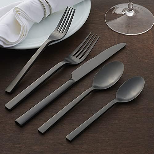 Oneida Chefs Table Midnight Matte 20-Piece Silverware Set for 4