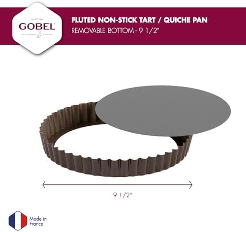 Gobel - Fluted Tart & Quiche Pan, Non-Stick, Removable Base, 9.4 in