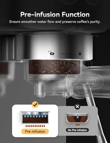 2 in 1 Espresso Grinder and Espresso Maker, Stainless Steel