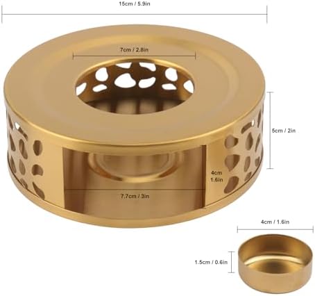 4 PCS 6 inch Round Teapot Warmer, Stainless Steel Teapot Warmer with