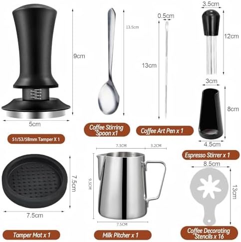 Espresso Tamper Set 51mm/53mm/58mm for Nuova Simonelli Oscar II