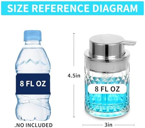 Foaming Soap Dispenser,2 Pack Clear Glass Foam Hand Soap Dispenser for