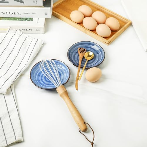 KitchenTour Spoon Rest for Stove Top, 4.7 inch Ceramic Spoon Holder