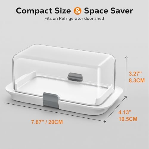 Pisol Large Butter Dish Airtight with Lid for 4 Sticks (1 lb) Butter