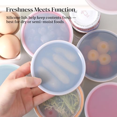 DOWAN Dipping Bowls with Lids, Ceramic Condiment Sauce Cups, 4 oz