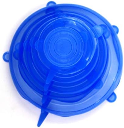 Reusable Silicone Stretch Lids, 6pcs, Blue