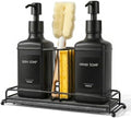 Kitchen Soap Dispenser Set, 17 fl oz, Black