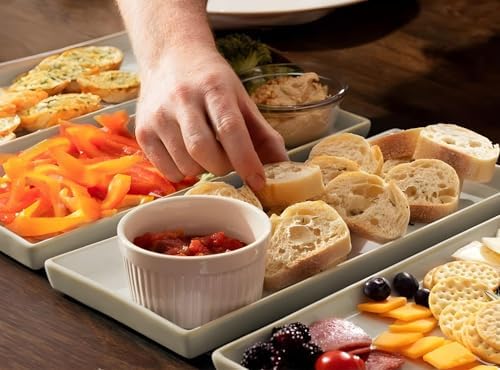 KooK Serving Platters and Trays, Trays for Serving Food, Ceramic