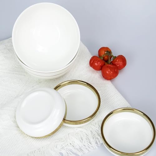 3.4-Inch Porcelain Ceramic Dipping Bowls Set of 6 - White Sauce Dishes