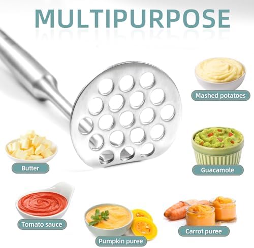 Small Potato Masher - Stainless Steel Mini Avocado Masher for Avocado