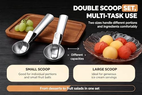 Cookie Ice Cream Scoop Set, Cookie Scoops Set of 2, Cookie Dough