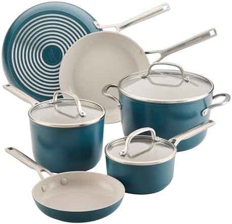 KitchenAid Hard-Anodized Ceramic Induction Cookware Set, 9-Piece Pots
