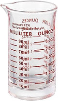 Ackers 3oz/90ml Glass Measuring Cup – Shot Glass with Double