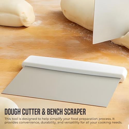 OCS Parts 3-Pack 6" Stainless Steel Dough Cutter and Bench Scrapers