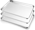 Homikit 3 Pack 18x13 Inch Stainless Steel Baking Half Sheet Set, Heavy