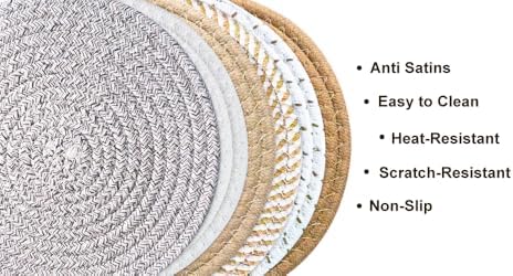 8 Inch Trivets for Hot Dishes,Hot Pads with Storage Basket, Pot