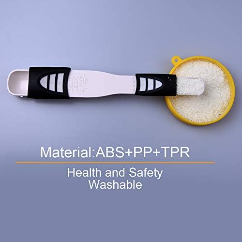 Adjustable Measuring Spoon White,Creative Double End Adjustable Scale
