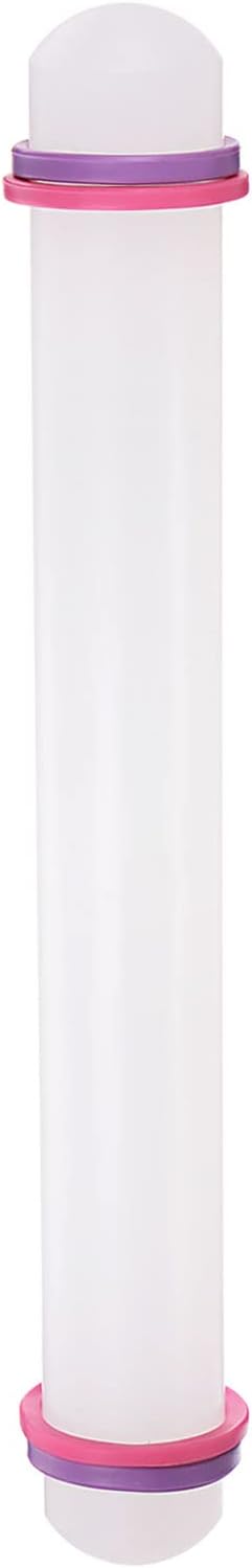 HARFINGTON Fondant Rolling Pin 12 Inch x 1.38 Inch Adjustable Guide Rings by HARFINGTON