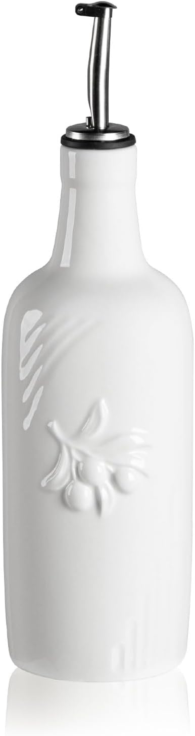 Sweejar Ceramic Olive Oil Dispenser Bottle, 17 FLOZ Oil Bottle by Sweejarco1949