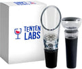 TenTen Labs Premium Wine Aerator Pourer and Wine Pump Stopper (2-pack)