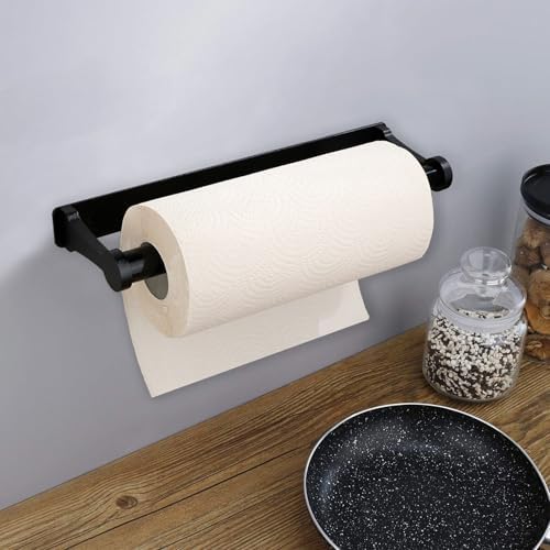 Under-Cabinet Paper Towel Holder, Matte Black