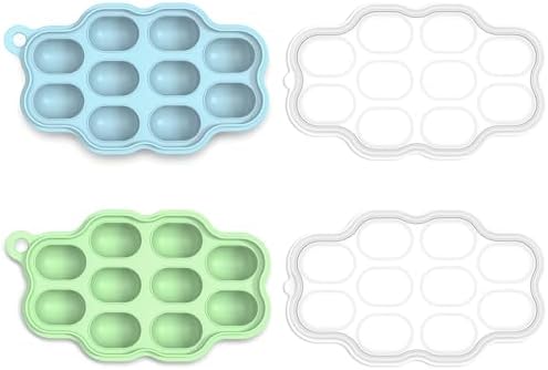 KingKam Breastmilk Popsicle Molds, Baby Fruit Feeder Teething Tray