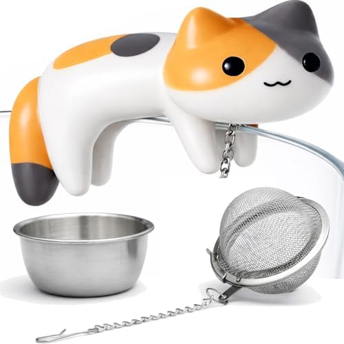 Cute Tea Infuser for Loose Leaf Tea with Stainless Steel Drip Tray