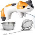 Cute Tea Infuser for Loose Leaf Tea with Stainless Steel Drip Tray