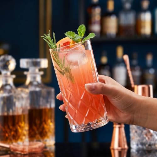 Highball Glasses - Drinking Glasses Set of 6 - Water Glasses
