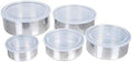 Classic Cuisine Stainless-Steel Bowls with Lids, 5-Piece-Set
