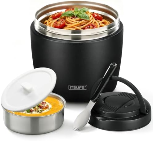 Itslife 32oz Insulated Soup Thermo, Vacuum Stainless Steel Food Jar