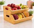 2-Pack Stackable Vegetable Storage Bins, Kitchen and Pantry Organizers