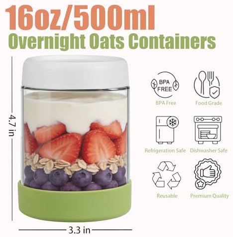 JohnBee 6-Pack 16oz Glass Mason Jars with Lids